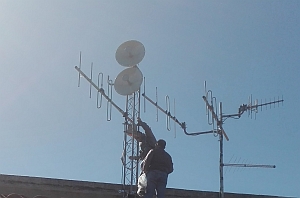 Installazione antenna stazione ripetitrice DMR Radioactivity per Comitato Provinciale Catania